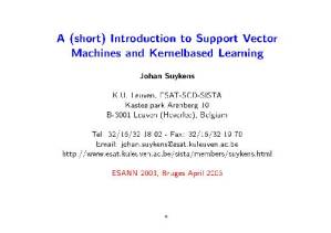 کتاب A short Introduction to Support Vector Machines and Kernelbased Learning نسخه کامل