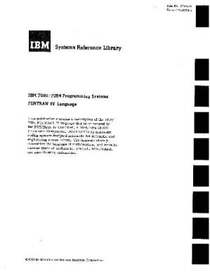 کتاب Fortran IV Language نسخه کامل