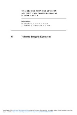 کتاب Volterra integral equations نسخه کامل