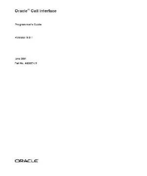 کتاب Oracle Call Interface. Programmer’s Guide نسخه کامل