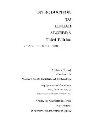 کتاب Solutions manual: Introduction to linear algebra نسخه کامل