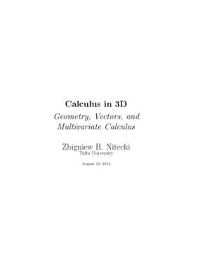 کتاب Calculus in 3D. Geometry, vectors, and multivariate calculus نسخه کامل