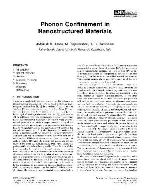 کتاب Phonon Confinement in Nanostructured Materials نسخه کامل