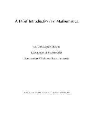 کتاب A brief introduction to Mathematica نسخه کامل