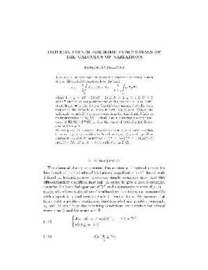 کتاب Critical points for some functionals of the calculus of variations نسخه کامل